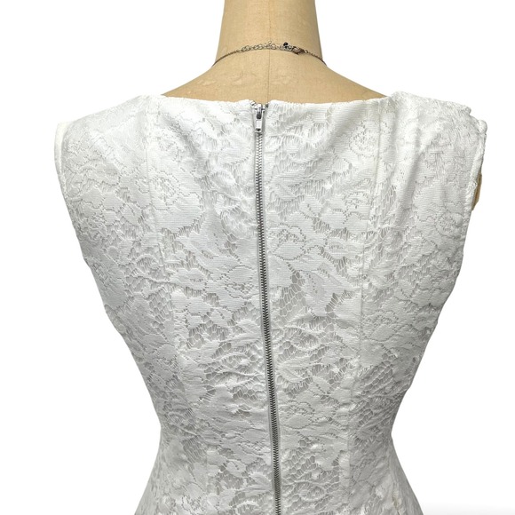 Ethereal Coquette Dainty Fit and Flare Lace Dress Fairy Romantic Elegant Size S - Picture 8 of 11